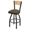 Holland Bar Stool Co 25" Swivel Counter Stool, Black Wrinkle, Nat Back, Graph Cork Seat 83025BWNatMplB017 - alternate 1